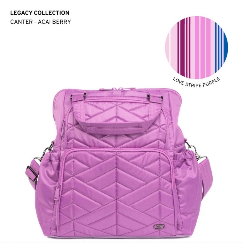 Lug Legacy Collection Canter Convertible Tote Bag Acai Berry